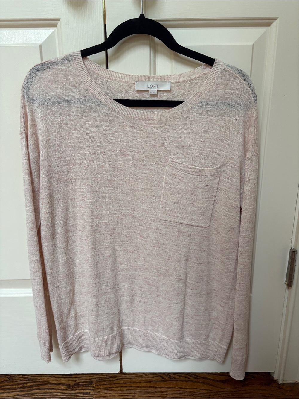 LOFT Soft Blush Scoop-Neck Pocket Sweater